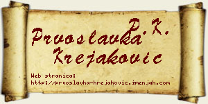 Prvoslavka Krejaković vizit kartica